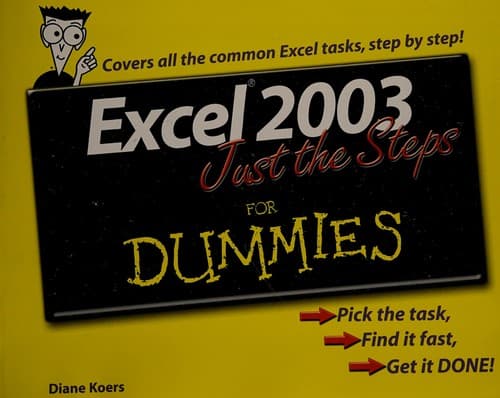 Tapa de Excel 2003 just the steps for dummies