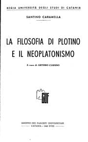 Tapa de La filosofia di Plotino e il neoplatonisimo
