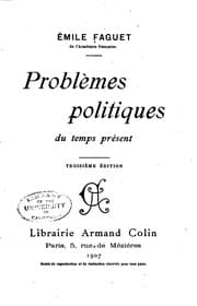 Tapa de Problèmes politiques du temps présent