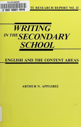 Tapa de Writing in the secondary school
