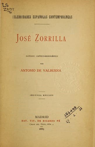 Tapa de José Zorrilla