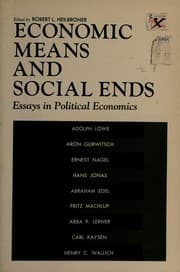 Tapa de Economic means and Social ends