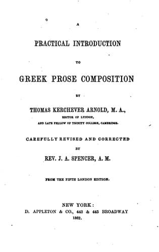 Tapa de A Practical Introduction to Greek Prose Composition
