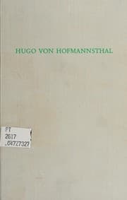 Tapa de Hugo von Hofmannsthal