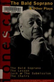 Tapa de The bald soprano, and other plays
