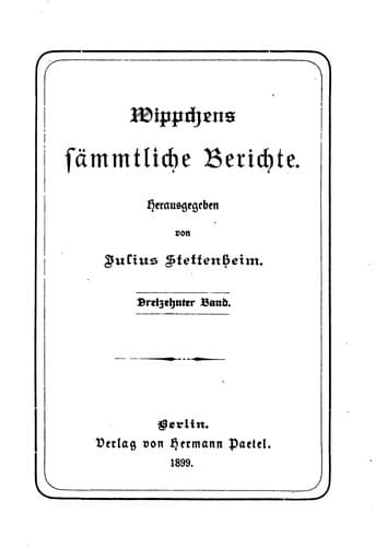 Tapa de Wippchen's sämmtliche Berichte