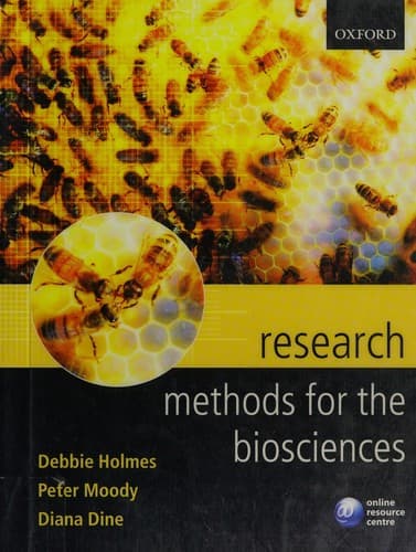 Tapa de Research methods for the biosciences