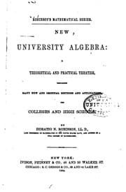 Tapa de New University Algebra: A Theoretical and Practical Treatise Containing Many ..