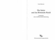 Tapa de Die Juden und das r omische Reich: Geschichte einer konfliktreichen Beziehung