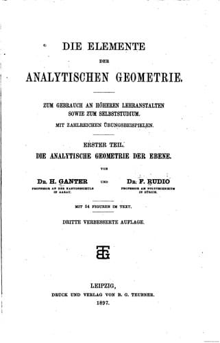 Tapa de Die analytische Geometrie der Ebene