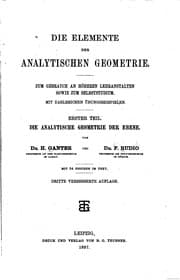 Tapa de Die analytische Geometrie der Ebene