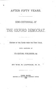 Tapa de After Fifty Years: Semi-centennial of the Oxford Democrat : History of the ..