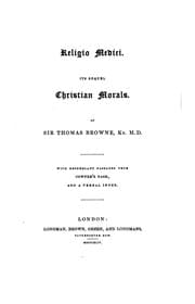 Tapa de religio medici its sequel christian morals