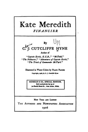 Tapa de Kate Meredith, financier