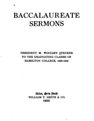 Tapa de Baccalaureate Sermons