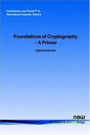 Tapa de Foundations of Cryptography