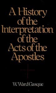 Tapa de A history of the interpretation of the Acts of the Apostles