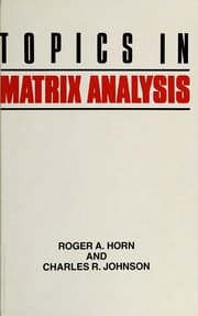 Tapa de Topics in matrix analysis