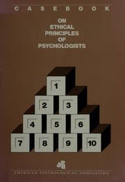 Tapa de Casebook on ethical principles of psychologists