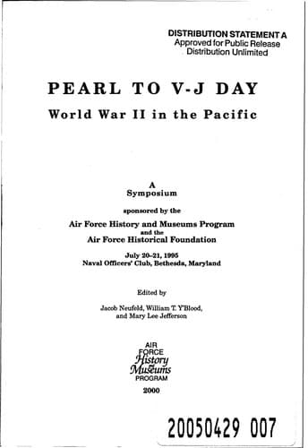 Tapa de Pearl to V-J Day