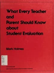 Tapa de What Every Teacher and Parent Should Know About Student Evaluation (Informal Series (Ontario Inst for Stds in Educ))