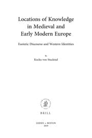 Tapa de Locations of knowledge in medieval and early modern Europe