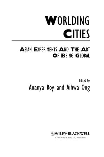 Tapa de Worlding cities