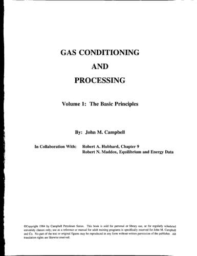 Tapa de Gas Conditioning and Processing