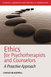 Tapa de Ethics for psychotherapists and counselors
