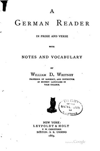 Tapa de A German reader in prose and verse