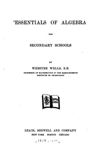 Tapa de Essentials of Algebra