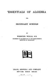 Tapa de Essentials of Algebra