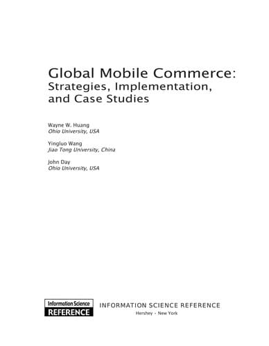 Tapa de Global mobile commerce
