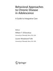 Tapa de Behavioral approaches to chronic disease in adolescence