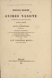 Tapa de Epistole eroiche di Ovidio Nasone