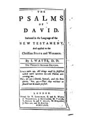 Tapa de The Psalms of David: Imitated in the Language of the New Testament, and Applied to the Christian ..