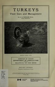 Tapa de Turkeys : their care and management / A.G. Taylor