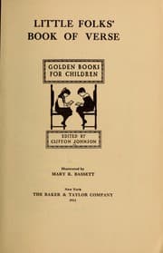 Tapa de Little folks' book of verse ...