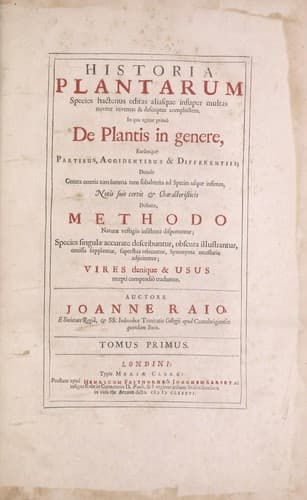 Tapa de Historia plantarum