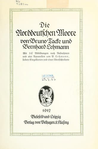 Tapa de Die norddeutschen moore