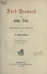 Tapa de Fürst Bismarck und seine Zeit