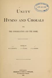 Tapa de Unity hymns and chorals for the congregation and the home