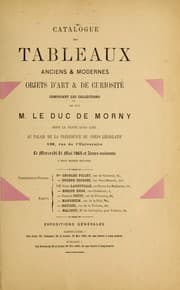 Tapa de Catalogue des tableaux anciens & modernes, objets d'art & de curiosité
