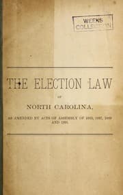Tapa de The election law of North Carolina