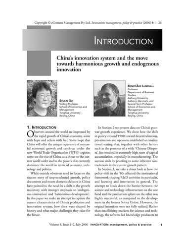 Tapa de Innovation in China