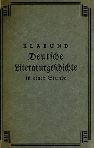 Tapa de Deutsche Literaturgeschichte in einer Stunde