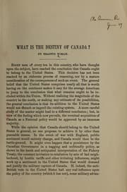Tapa de What is the destiny of Canada?