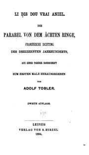 Tapa de Li dis dou vrai aniel = Die Parabel von dem ächten Ringe