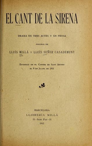 Tapa de El cant de la sirena