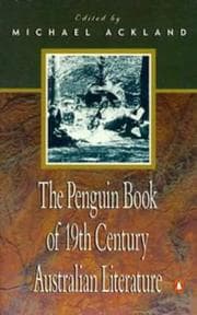 Tapa de The Penguin book of 19th century Australian literature